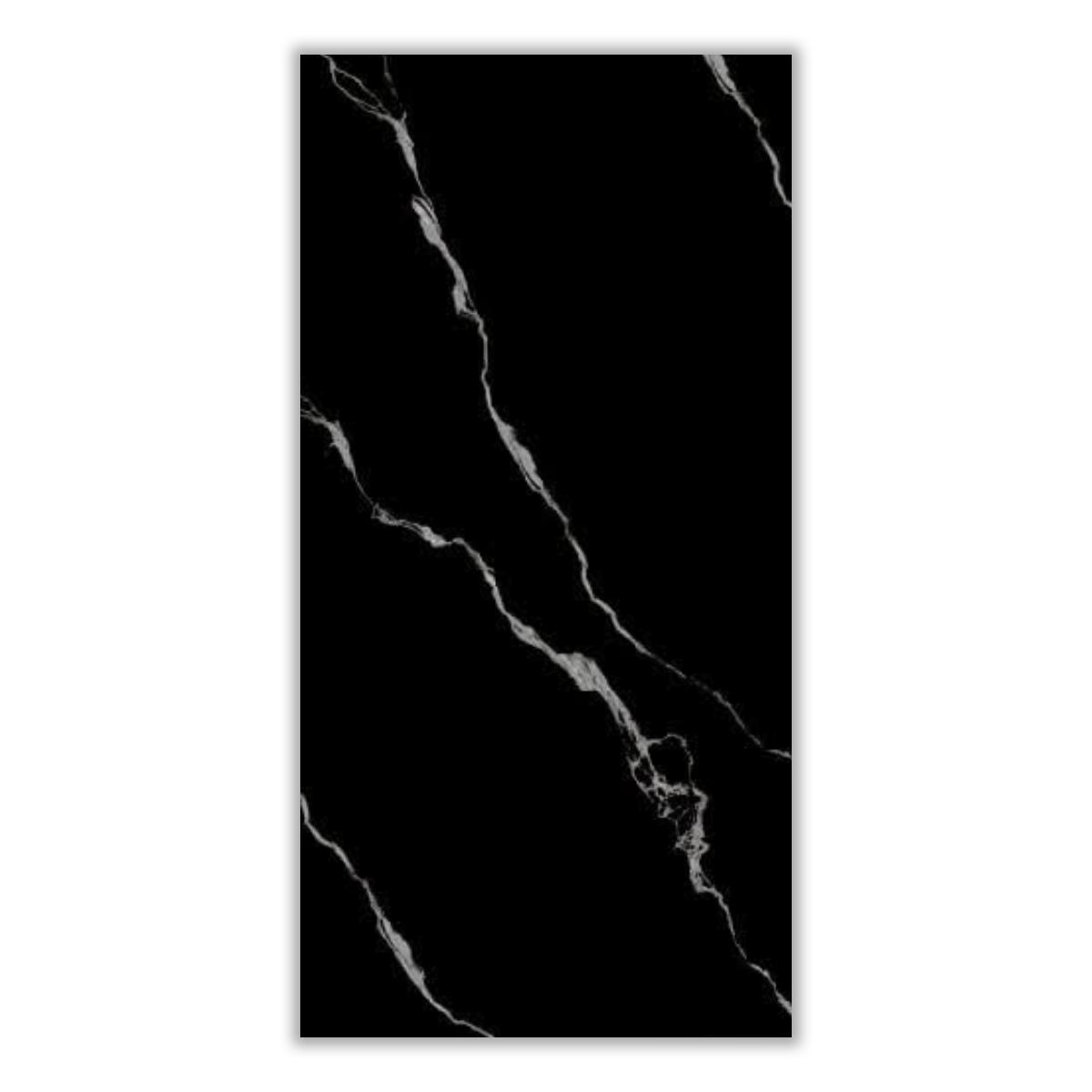 Optima Black Silver - 60x120 cm, Porcelain, 11, ‌BIa (0-0.5%), Glossy