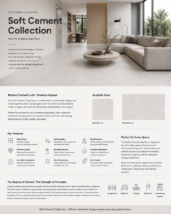 Soft Cement Matte Porcelain Tile Collection
